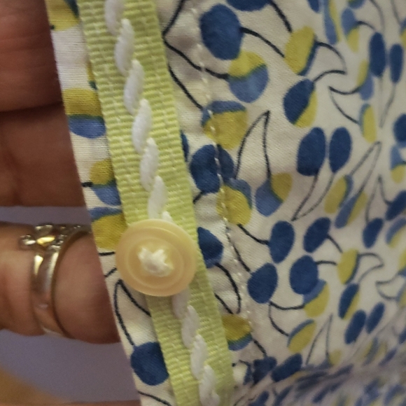 Long Sleeve Button Down Blue/White/Green Shirt - Picture 3 of 9